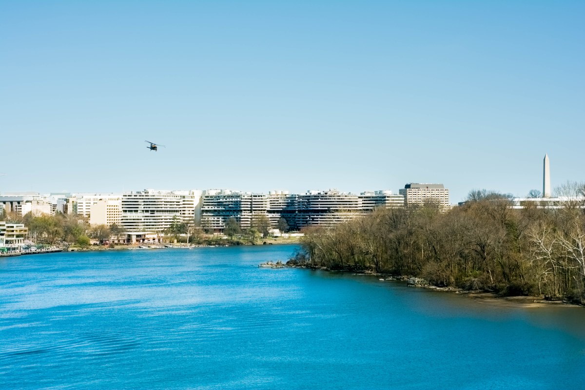 Potomac River, helicopters and Watergate