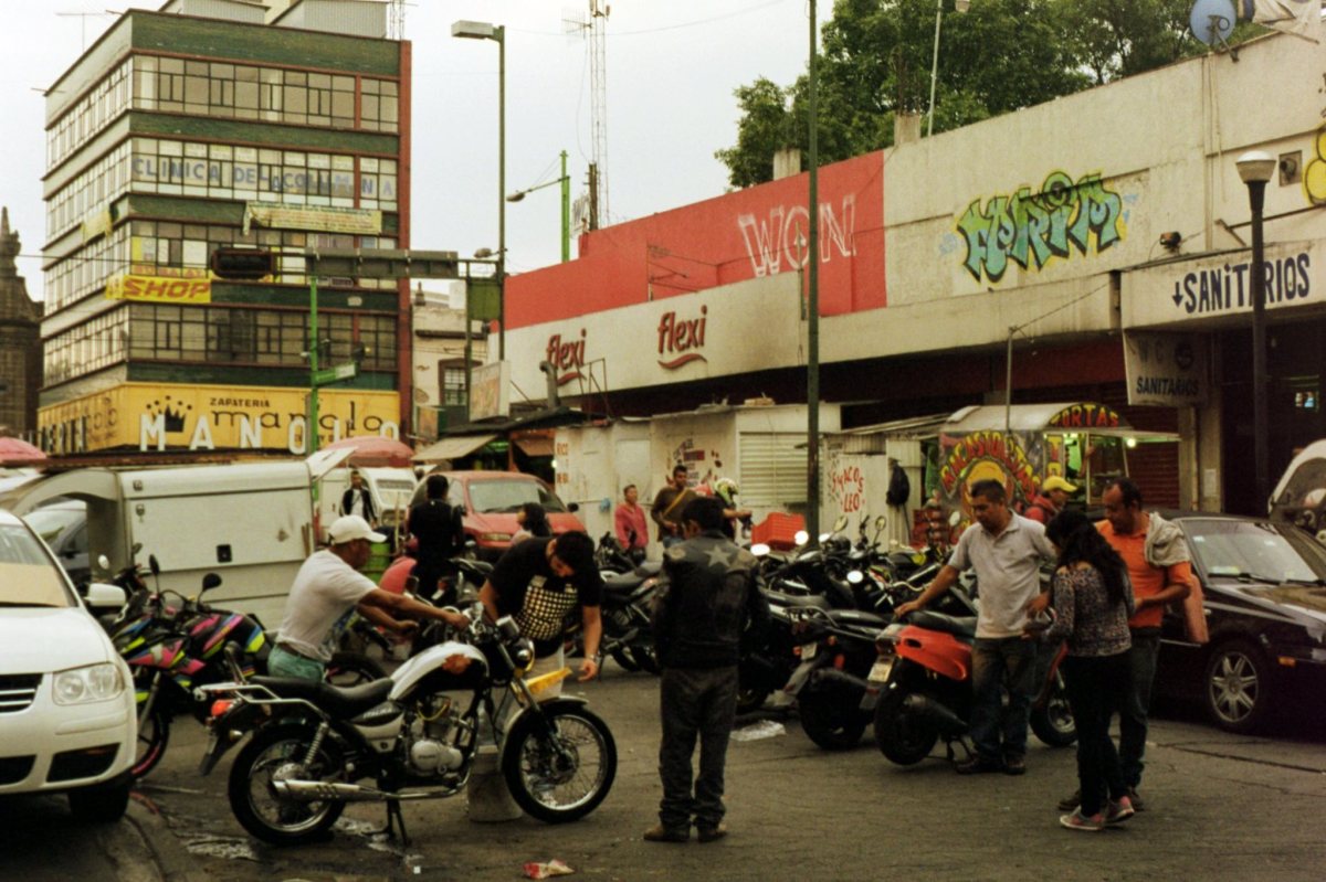 Walking the streets of Mexico City, I came upon a group of bikers having a chat. They looked friendly and my friend and I looked at each other wondering if we had wandered too far…